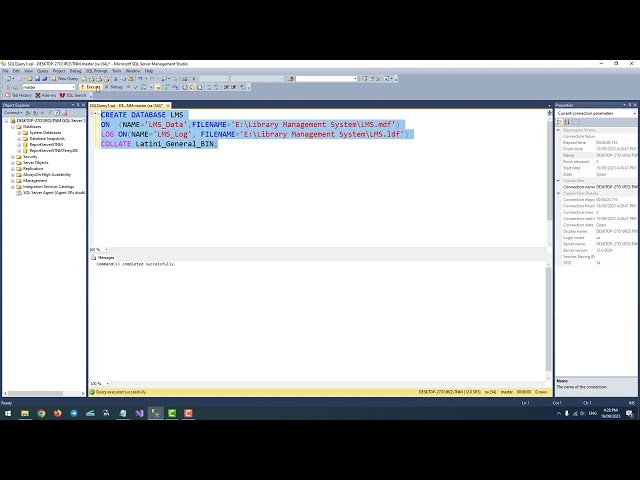 1-Create Library Management System Database in SQL Server