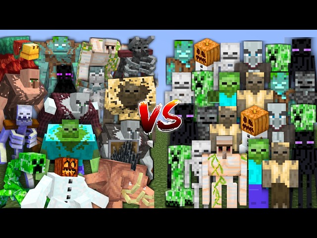 1 SMALL MUTANT MOB VS 100 MOBS in Minecraft Mob Battle