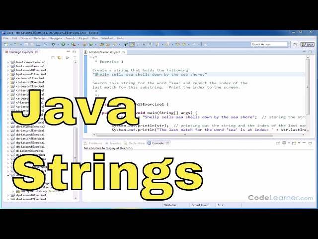 Learn Java - Exercise 15x - Searching Strings in Java