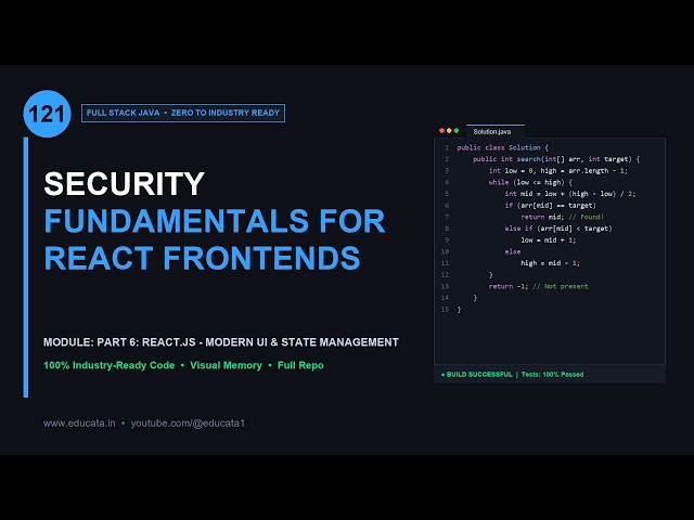 FS-121: SECURITY FUNDAMENTALS FOR REACT FRONTENDS | Full Stack Java