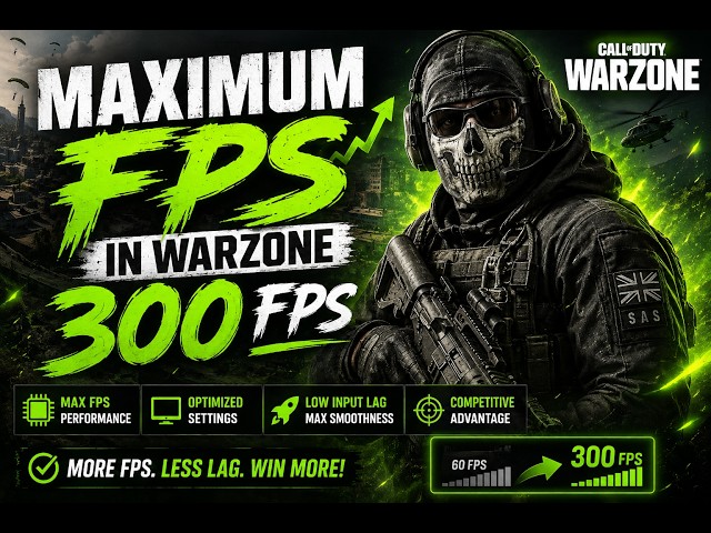MAX FPS in Warzone 2026 🔥 BEST Settings for HIGH FPS & LOW Input Lag
