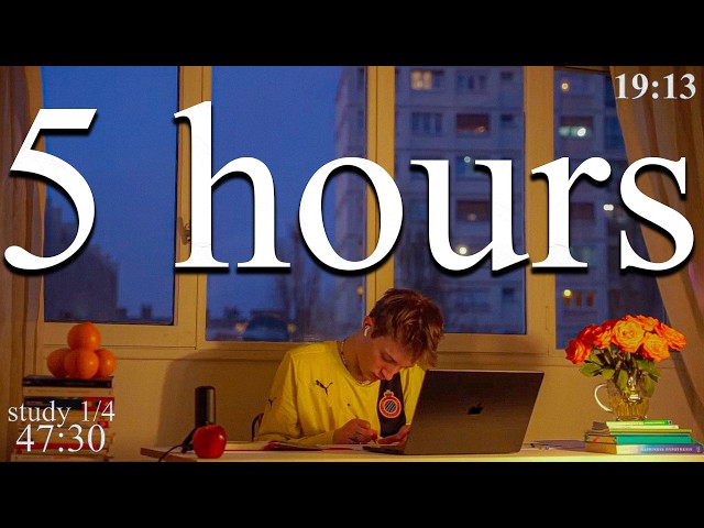 LIVE | 5-HOUR study with me 📚⛈️ rain sounds & pomodoro timer 60 & 10