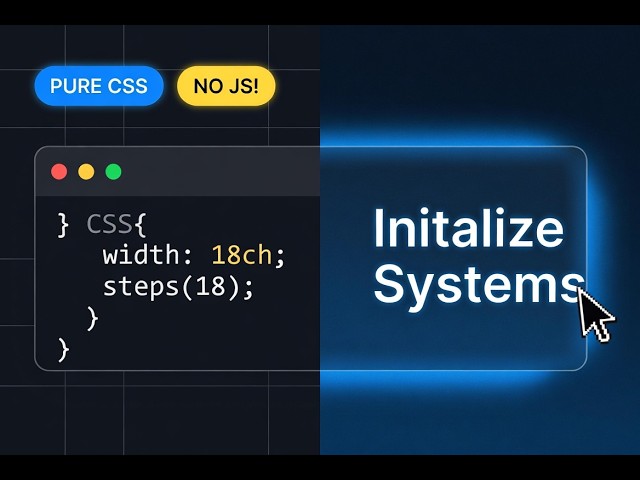 Pure CSS Typing Effect Tutorial