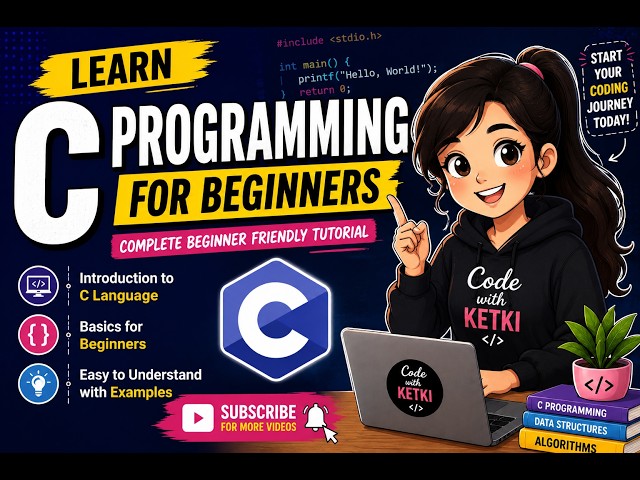 C Language Tutorial for Beginners | Introduction to C Programming | Code with Ketki