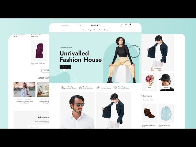 Create a Responsive eCommerce Website Using HTML CSS & JavaScript | Step-by-Step