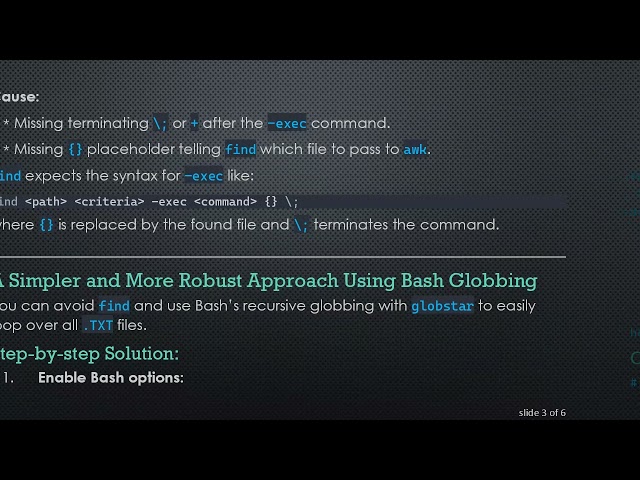 How to Iterate Over All Subfolders and Process .TXT Files Using awk or grep in Bash