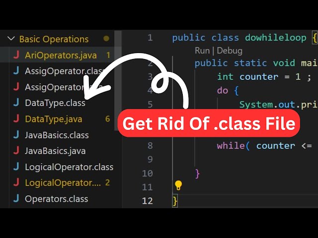 How to Remove ".class" File in Vscode , while programming in Java.