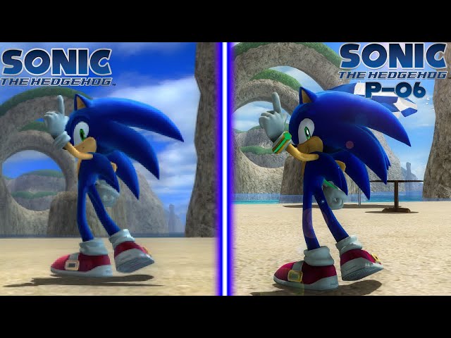 Sonic 2006 VS Sonic P-06 (Comparison)