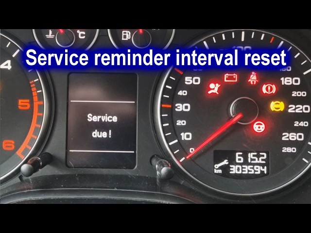How to reset the Service reminder interval - Audi A3 8p