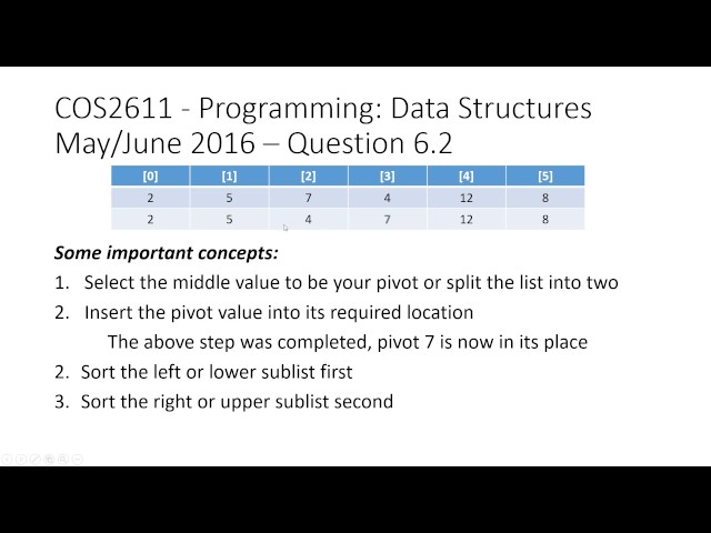 COS2611 - May/June 2016 - Question 6.2