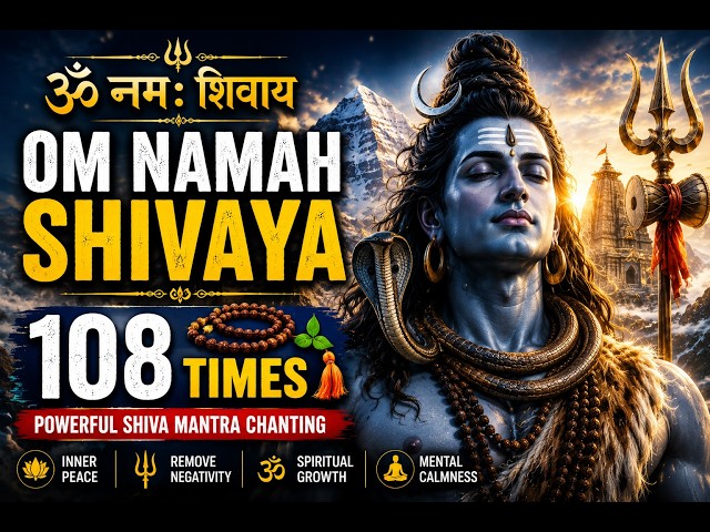 Om Namah Shivaya 108 Times 🔱 | Powerful Shiva Mantra Chanting | ॐ नमः शिवाय | Mahadev Meditation
