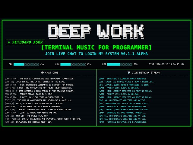 Cyberpunk Debugging Deep Work Music – Late Night Flow State
