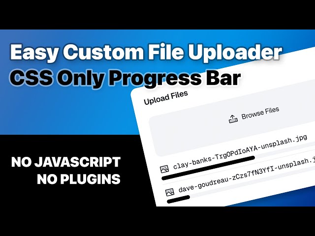 CSS Upload Progress Bar — No jQuery/JavaScript Plugins!