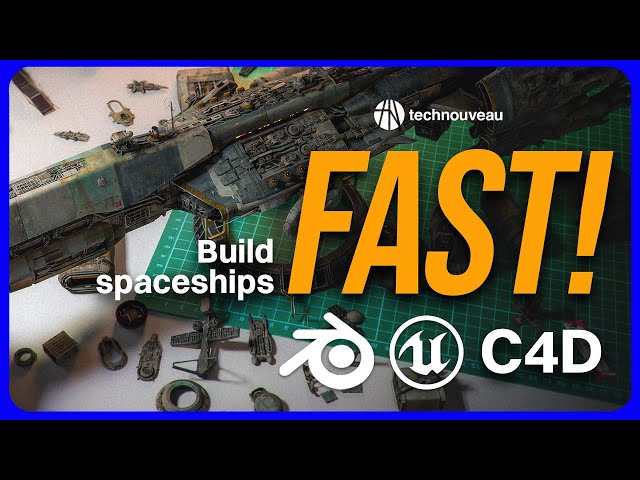 Blender Tutorial: BMS Modelshop Greebles asset pack (4K) - Technouveau 0006