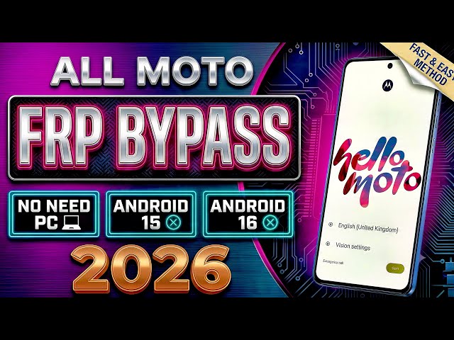 All Moto FRP Bypass 2026 | Android 15/16 | Motorola Google Lock Remove | No PC | Latest Method