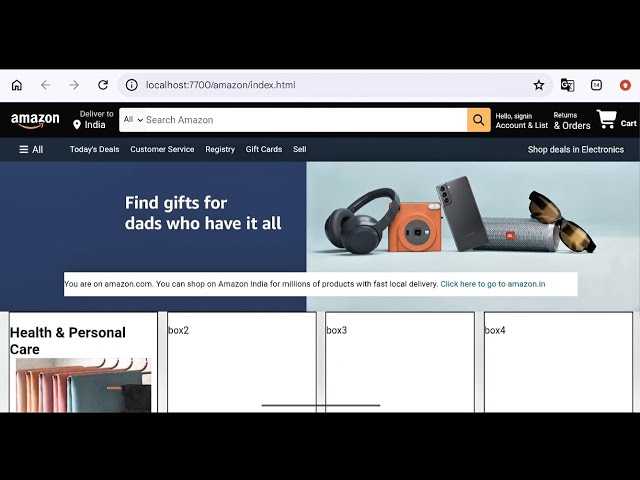 Amazon Clone Using of Coding language HTML and CSS #youtube #viral #coding #amazing #webdevelopment 