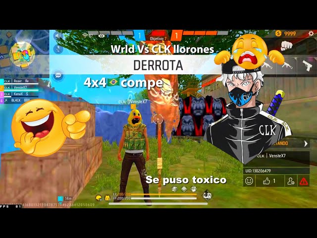 KaryWrld vs Clk* Los del CLK Team todos son llorones?* Compe 4x4 #freefire #competition #4x4