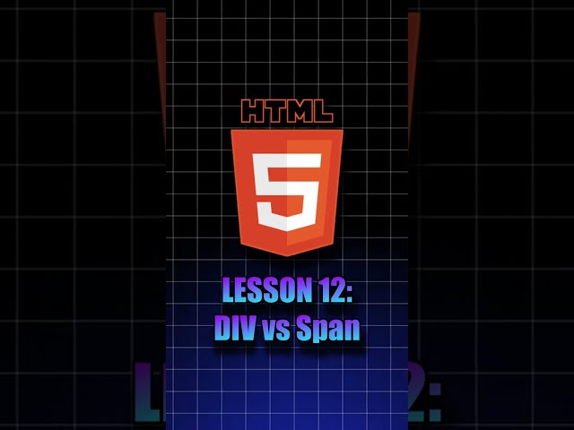 div vs span in HTML - What's the Difference? #shorts