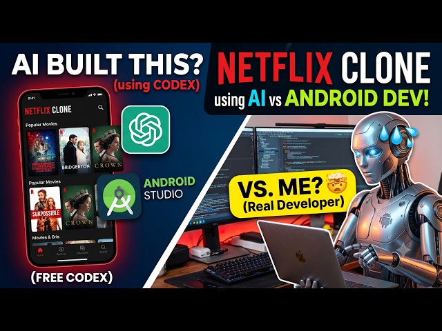 I Built a Netflix Clone Using Codex in Android Studio (FREE) 🤯 | AI vs Android Developer