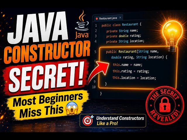 The Java Constructor Secret Every Beginner Misses