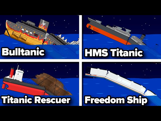 ⚓Fictional Ships Sink Like Titanic | Animation