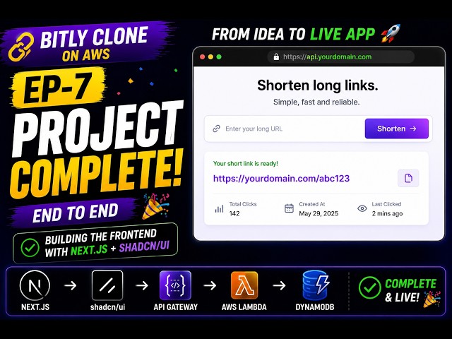 Building the Frontend 🚀 Complete Bitly Clone with Next.js