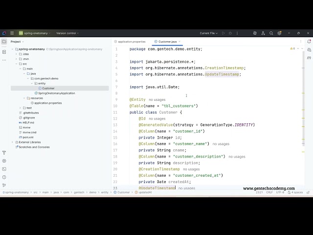 Java Spring Boot | Entity Mapping | Spring Data JPA Relationships | @OneToMany