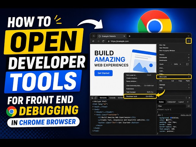 How to Open Chrome Developer Tools for Frontend Debugging Class_1