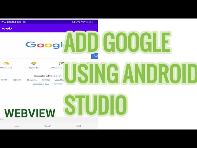 Add Google or websites using webview in Android Studio | Android studio tutorials