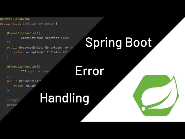 Best Way to Handle Exceptions in Spring Boot? (@ControllerAdvice)