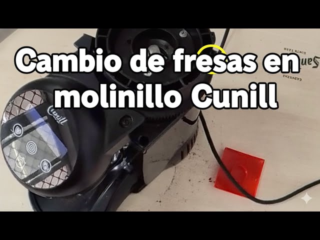 Cambio de fresas en molinillo Cunill