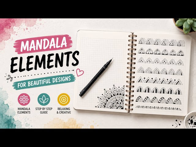 Mandala Elements Step by Step | Easy Pattern Drawing Tutorial for Beginners