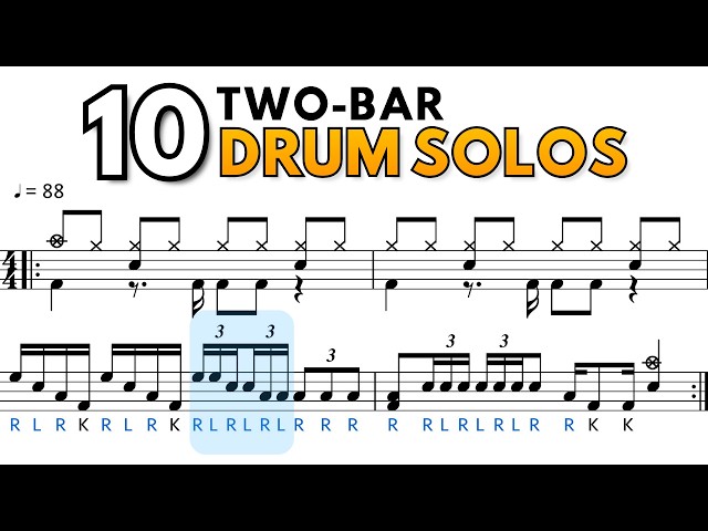 10 Two-Bar Drum Kit Solos for Sight-Reading Practice! | Intermediate–Advanced