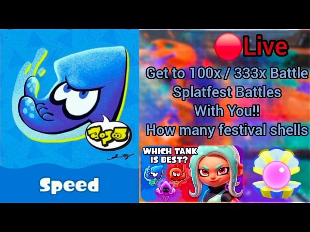 🔴Splatoon 3 | Splatoon Raiders Splatfest- team Speed Lets Get Those 100/333x Battle Day 1