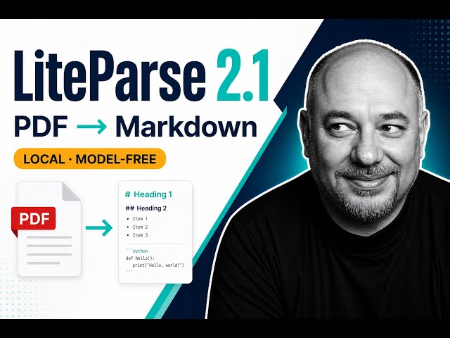 Markdown Comes to LiteParse 2.1 — Fast, Local, Model-Free PDF to Markdown
