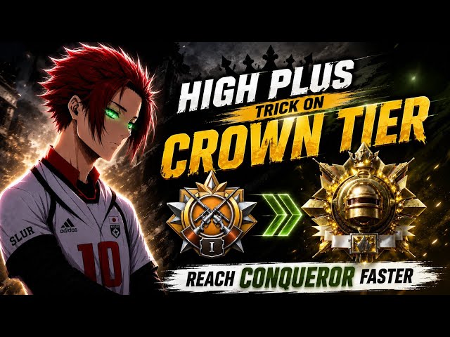 🔥 Fastest way to reach conqueror | HIGH PLUS TRICK CROWN TO CONQUEROR IN 4.5 UPDATE 👑