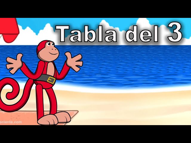 Aprende La Tabla del 3 con El Mono Sílabo. Tablas de Multiplicar. Video Educativo