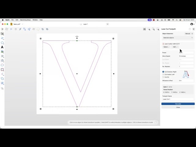How to use the Laser Cut Toolpath | Laser Toolpaths | Spark Tutorials