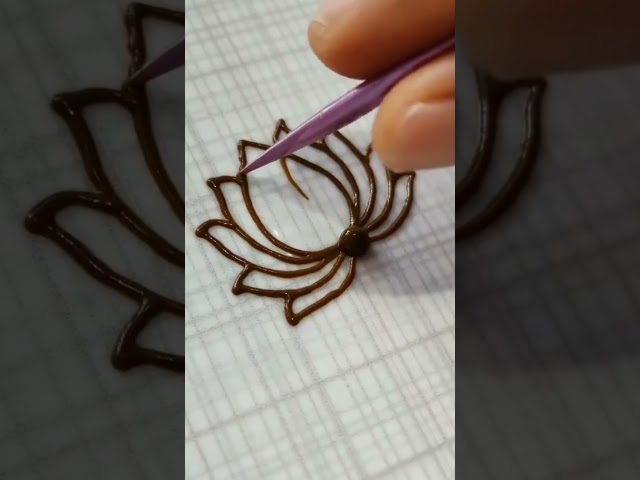Lotus flower mehndi tutorial for beginners tutorial 💞💞 henna mehndi design #hennadesign #shortsfeed