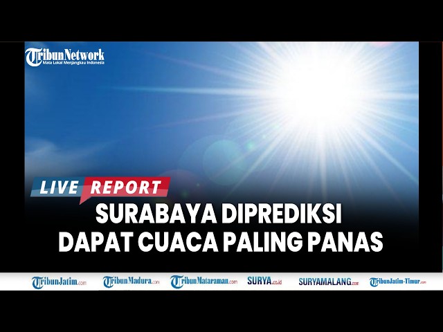 🔴SURABAYA AND EAST JAVA WEATHER Friday, August 28, 2026 - Surabaya Hits Peak Temperatures