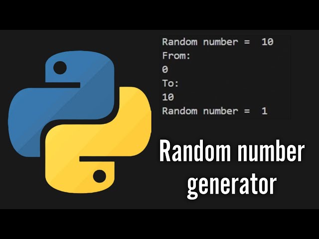 Random number generator in Python