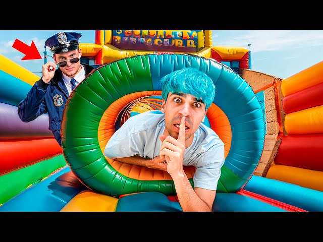 I Snuck Into a GIANT Inflatable Park!