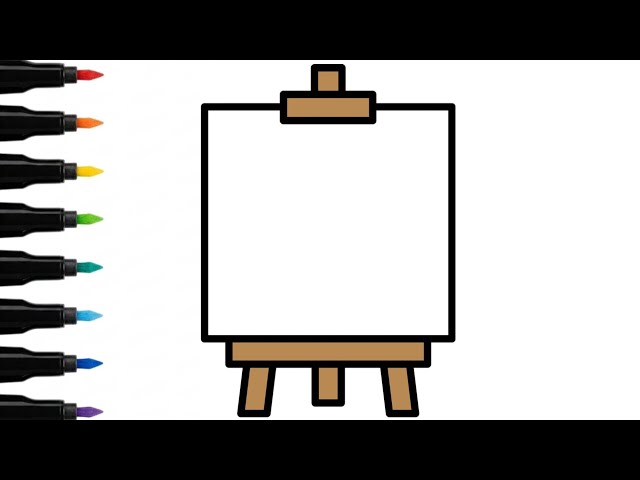 How to Draw a Whiteboard 🧑‍🏫 | Whiteboard Drawing for Kids | Easy Classroom Board Art