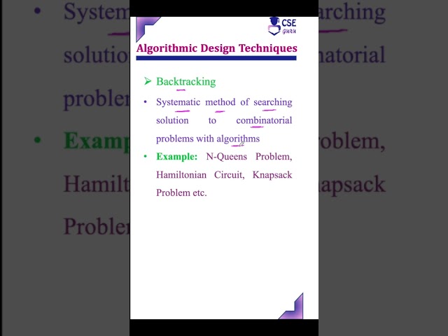 Backtracking #Technique #cseguru #algorithm #ada #algorithmdesign #cseguruadavideos #daa #ada