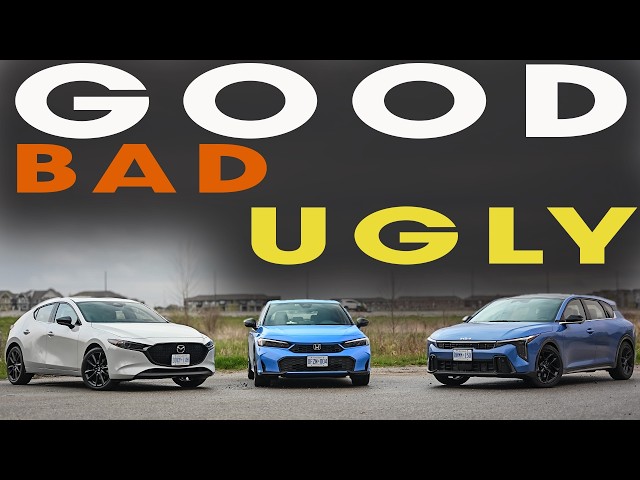 The Surprising Loser: Mazda3 Sport vs Honda Civic Hybrid vs Kia K4 Hatchback.