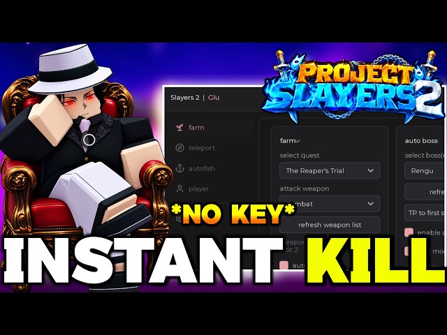 [🥶BEST] Project Slayers 2 Script *No Key* - Inf XP, Auto Farm, Instant Kill, God Mode & More!