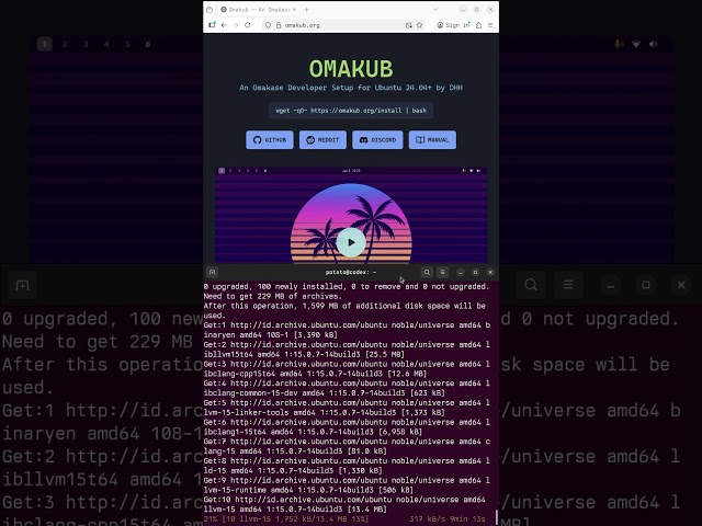 Installing Omakub in Ubuntu 24.04 LTS