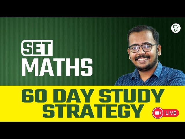 SET MATHS 60 DAY STUDY STRATEGY | SET EXAM COACHING CLASS | KERALA SET EXAM 2026