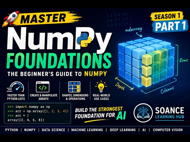 Master NumPy Foundations | Season 1 | Part 1