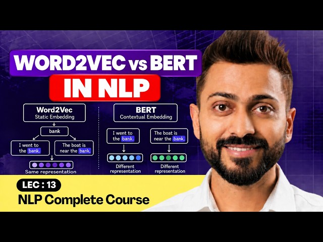 Word2Vec vs BERT in NLP | Key Differences
